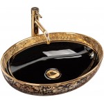 Накладной умывальник Rea Margot Black Gold